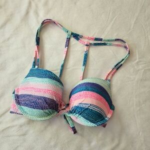 Aerie Multicolor Striped Bikini Top